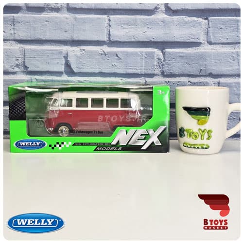 ماکت فولکس واگن ون تی یک 1963 قرمز ویلی(Volkswagen T1 Bus 1963 welly) — تصویر ۳