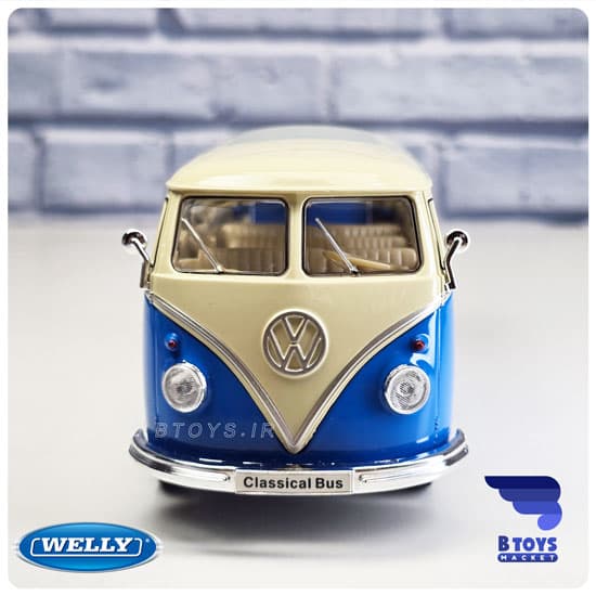 ماکت فولکس واگن ون تی یک 1963 آبی ویلی(Volkswagen T1 Bus 1963 welly) — تصویر ۵