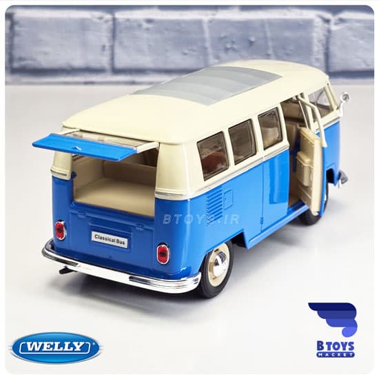 ماکت فولکس واگن ون تی یک 1963 آبی ویلی(Volkswagen T1 Bus 1963 welly) — تصویر ۲