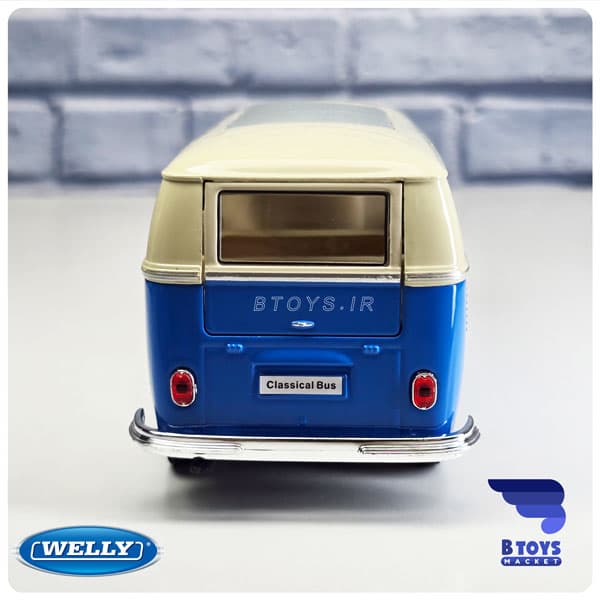 ماکت فولکس واگن ون تی یک 1963 آبی ویلی(Volkswagen T1 Bus 1963 welly) — تصویر ۴