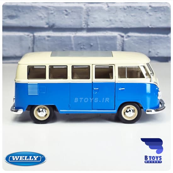 ماکت فولکس واگن ون تی یک 1963 آبی ویلی(Volkswagen T1 Bus 1963 welly) — تصویر ۶