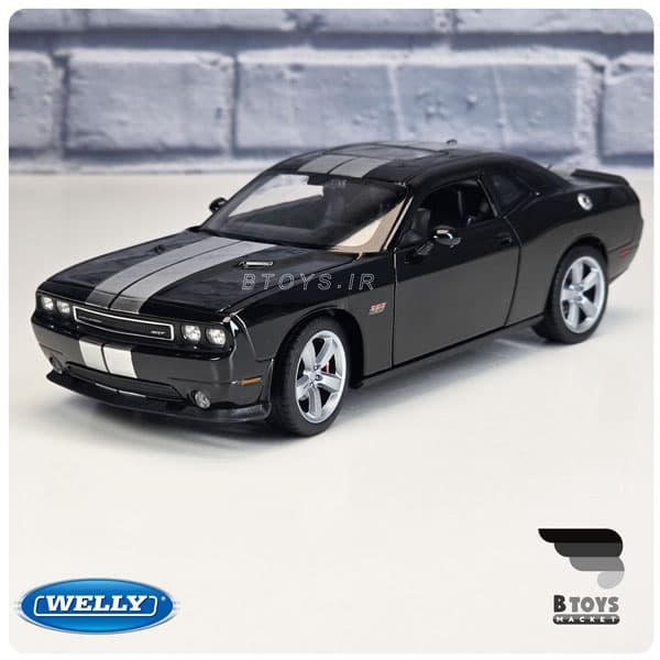 ماکت دوج چلنجر اس آر تی 2012 مشکی ویلی(Dodge Challenger SRT 2012 welly)