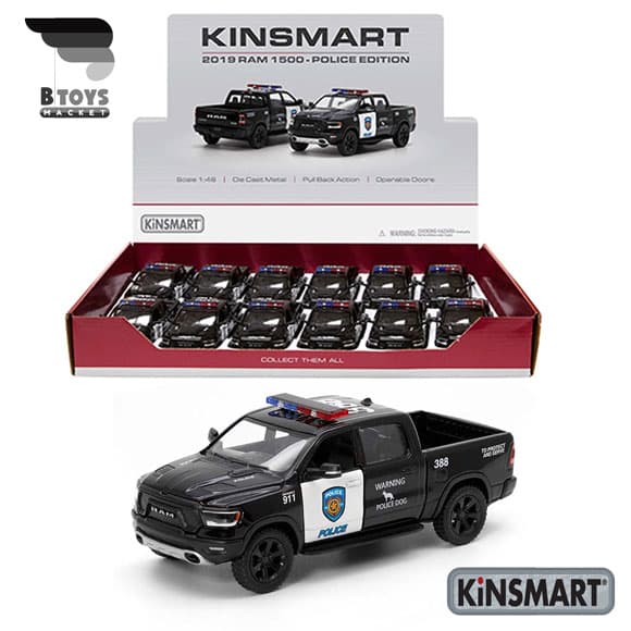 ماکت دوج رام 1500 پلیس کینسمارت(RAM 1500 POLICE 2019 kinsmart)