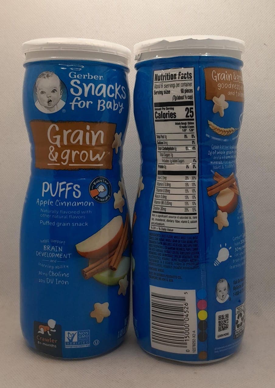 پاف +8 ماه گربر با طعم سیب و دارچین