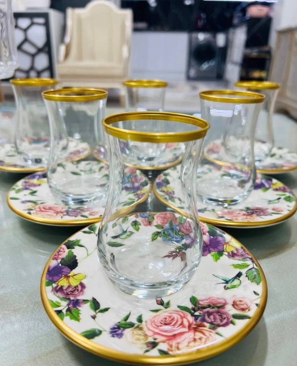 سرویس عصرانه خوری ترک 33 پارچه 6 نفره برند gönül طرح spring — تصویر ۳
