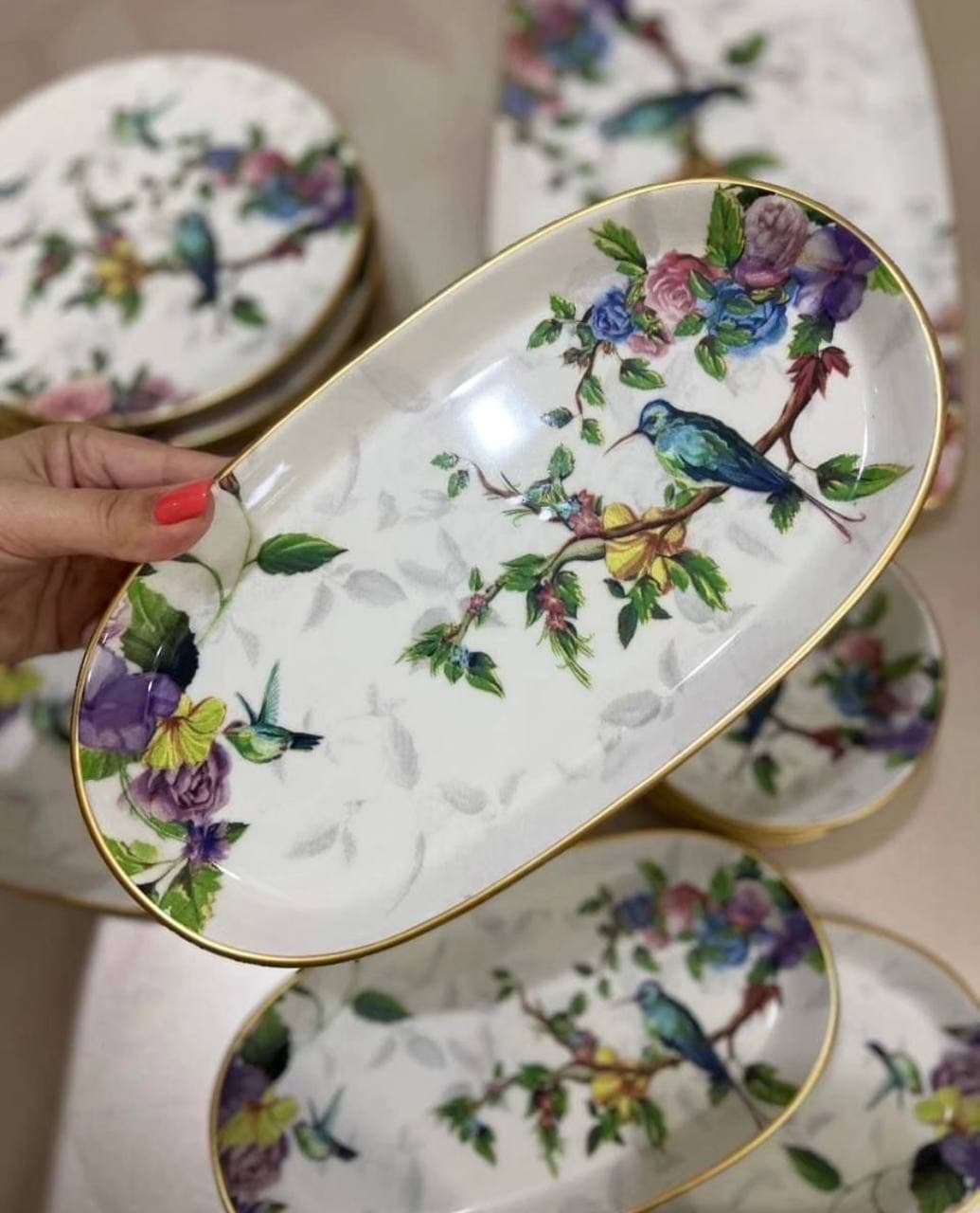 سرویس عصرانه خوری ترک 33 پارچه 6 نفره برند gönül طرح spring — تصویر ۴