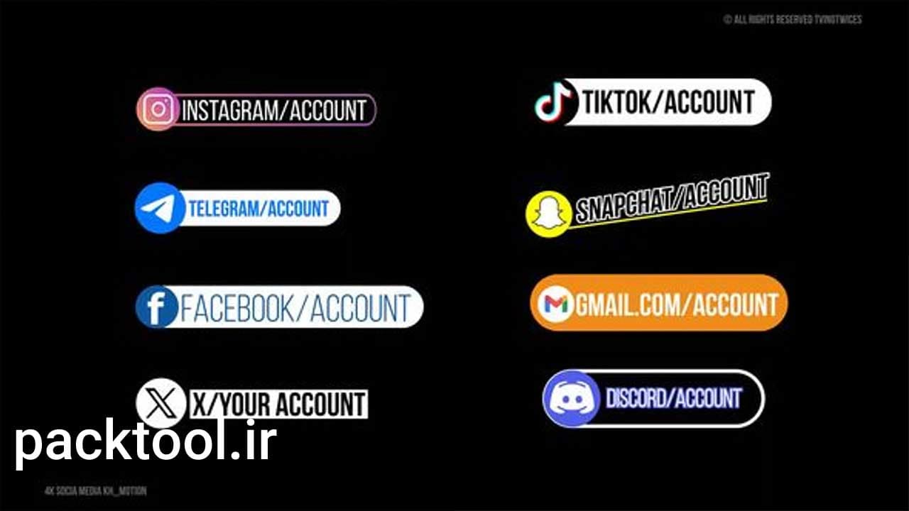 دانلود پروژه آماده تایتل شبکه اجتماعی افتر افکت Social Media — تصویر ۲
