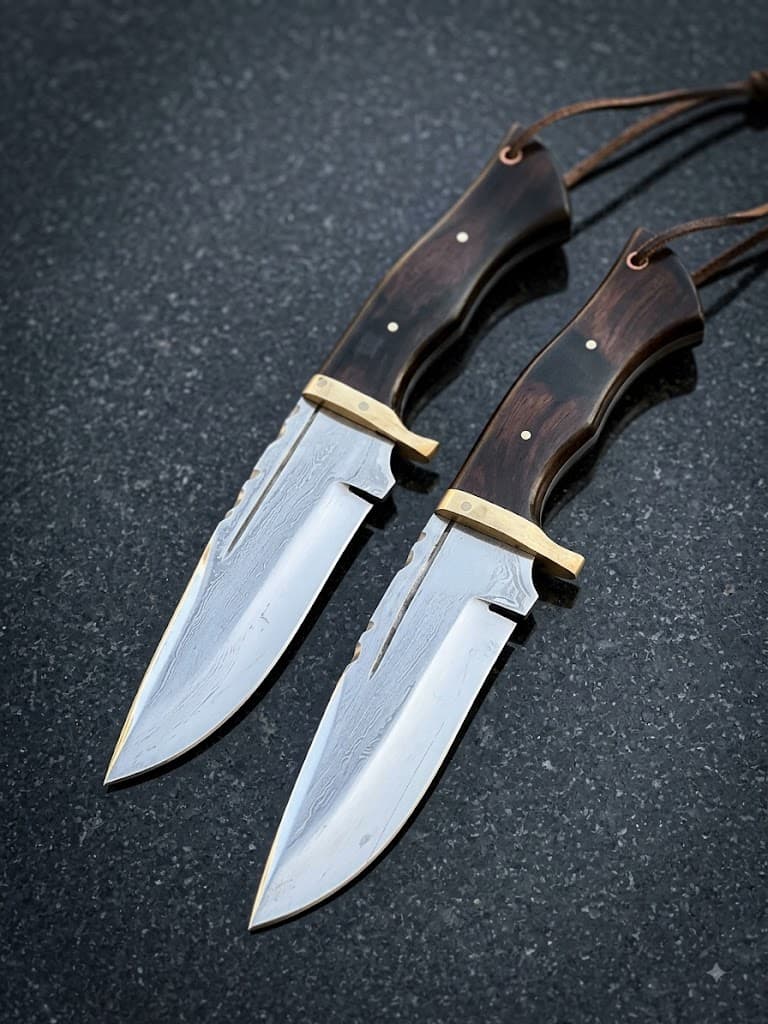کاردشکاری تیغه فنر باربند برنجی دسته فیبر