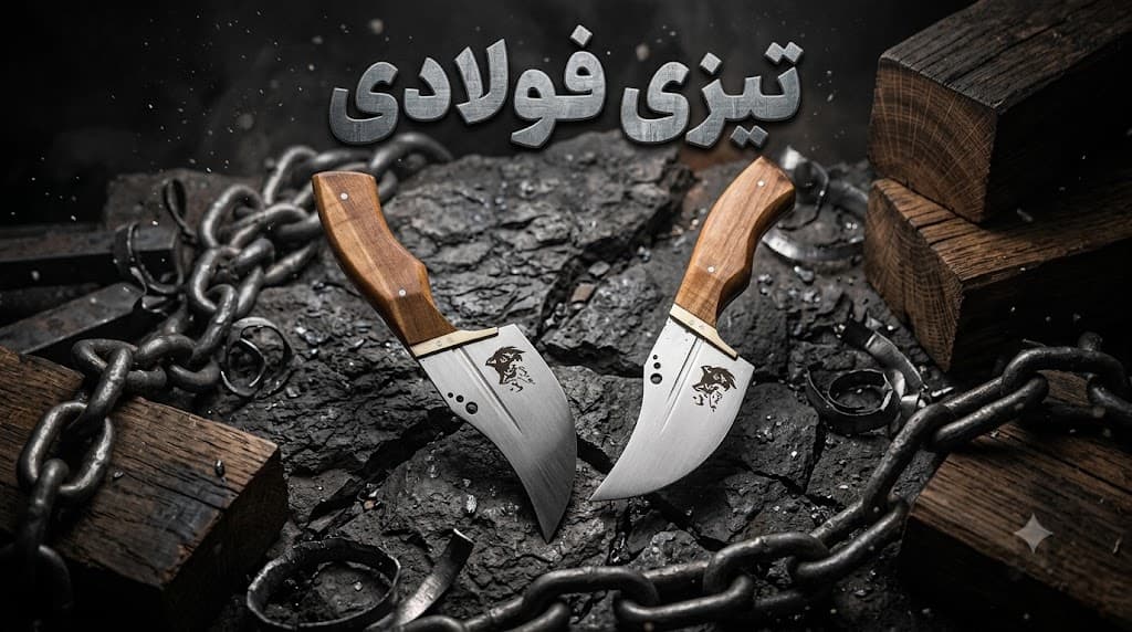 چاقوی تیزی فولادی با طراحی حرفه‌ای و ساخت مستحکم