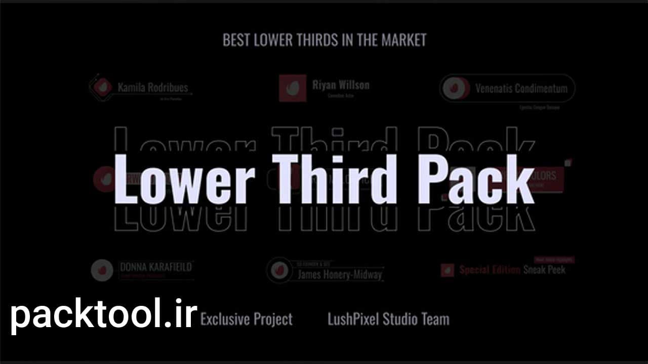 دانلود پروژه زیرنویس آماده پریمیر پرو Professional Logo Lower Thirds