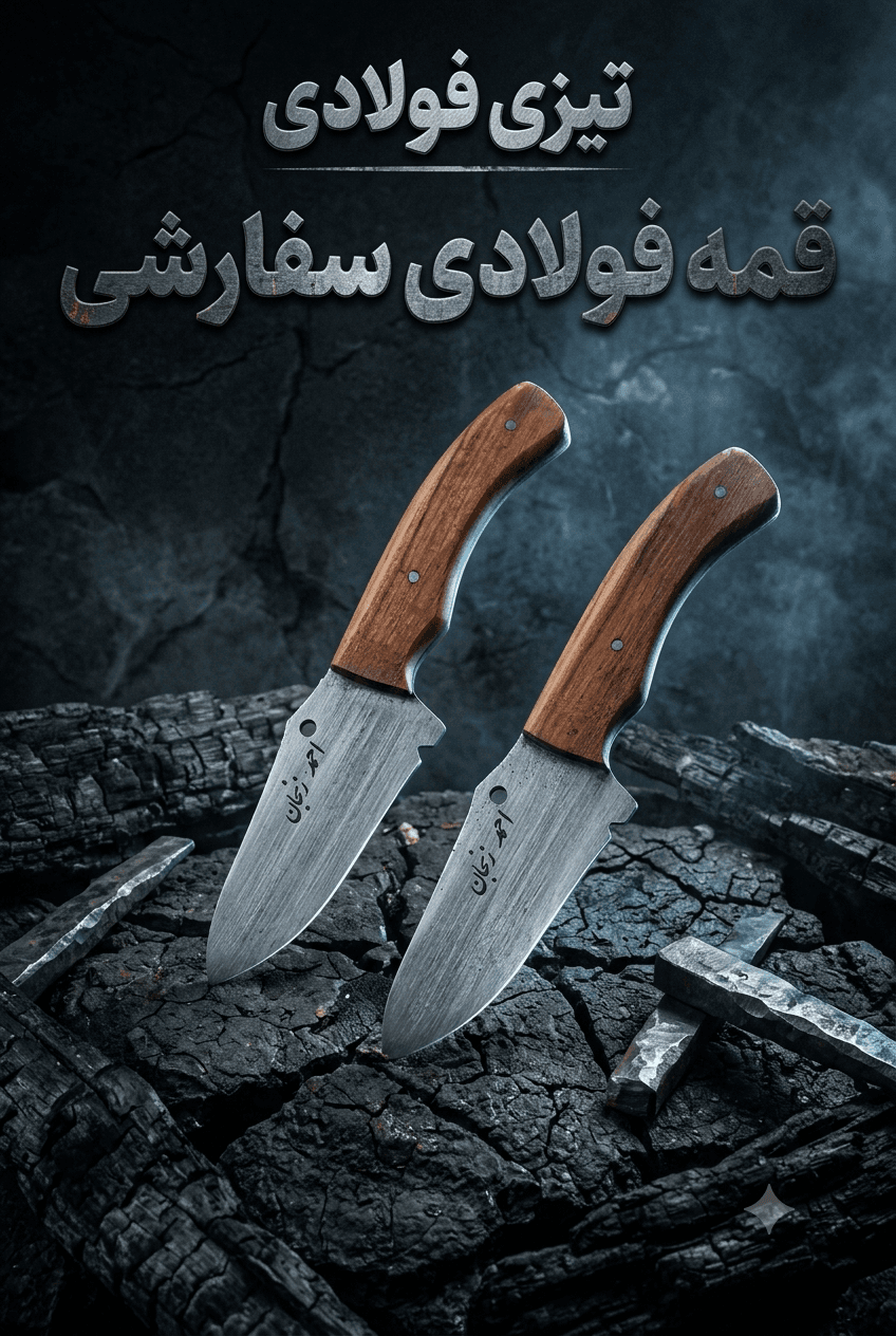 چاقوی تیزی فولادی با طراحی ارگونومیک و تیغه بادوام