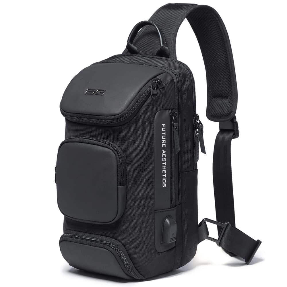 کوله پشتی تک بند یو اس بی دار 8 لیتری بنج BANGE Men Chest Bag Single Shoulder Bag BG-7086