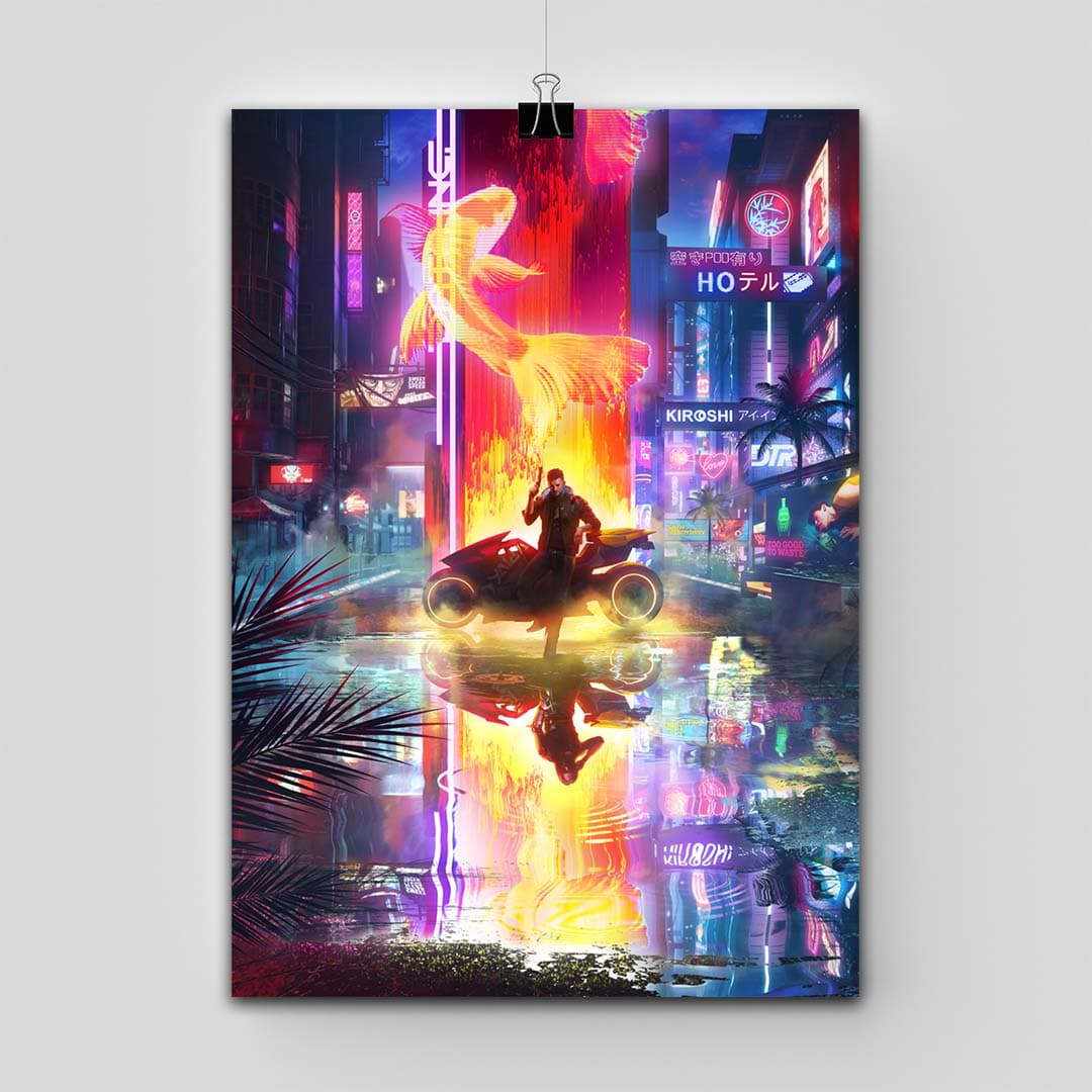 پوستر Cyberpunk 2077 طرح Reflection