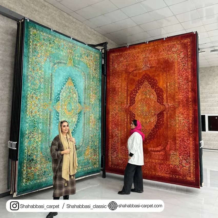 فرش 77 رج کد 77116 آبی فیروزه ای