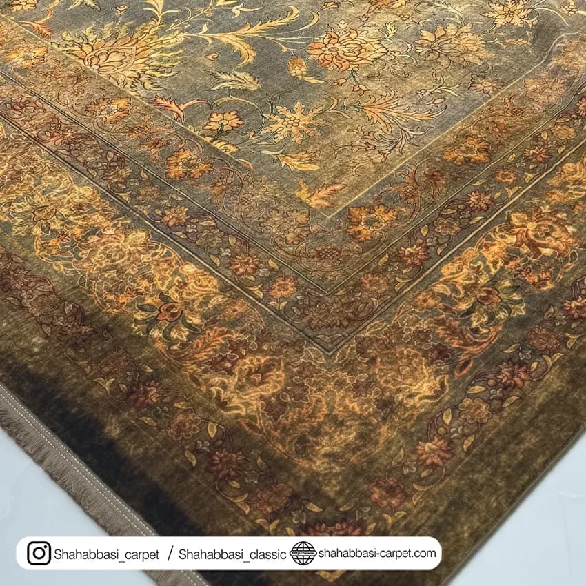 فرش 77 رج کد 77118 زغالی — تصویر ۴
