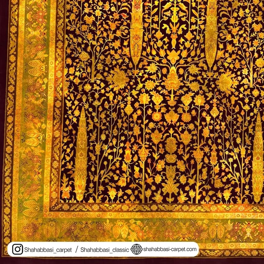 فرش 77 رج کد 77117 زرشکی — تصویر ۴