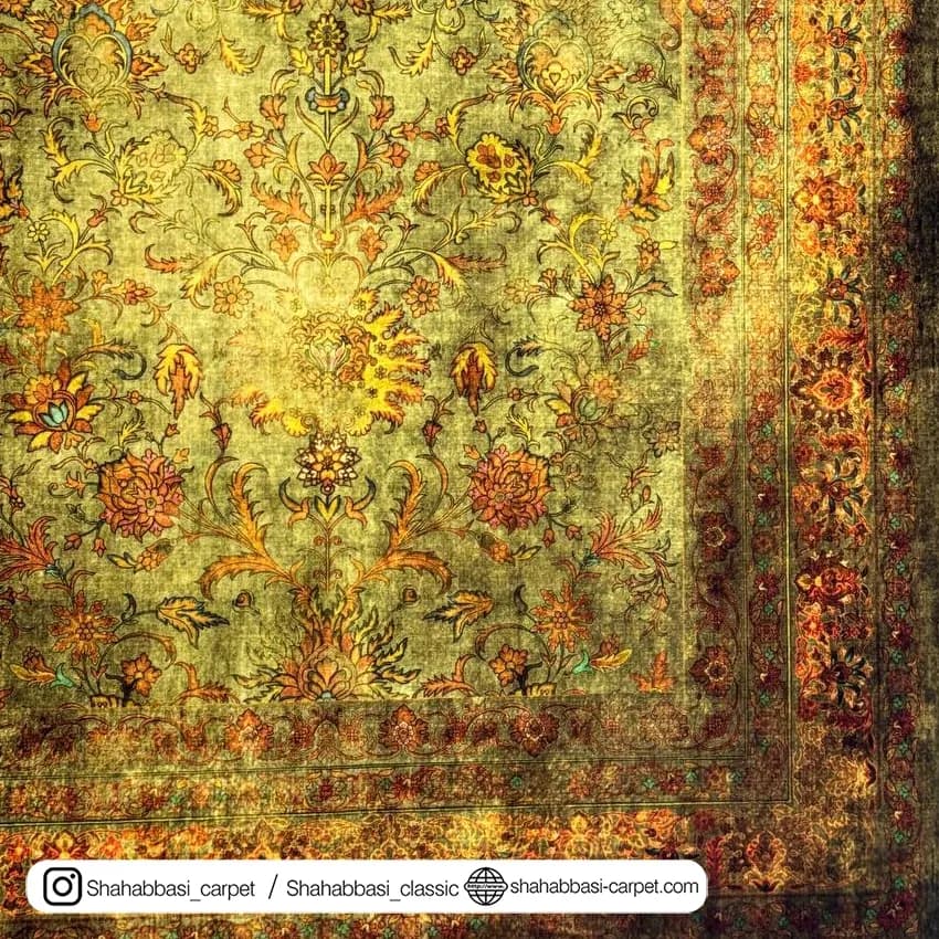 فرش 77 رج کد 77118 سبز — تصویر ۴