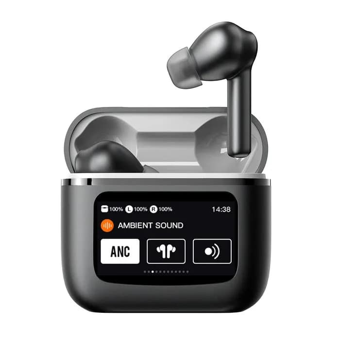 هندزفری بی سیم گرین لاین مدل Green Lion TouchWave ANC LCD Touch Screen Earbuds