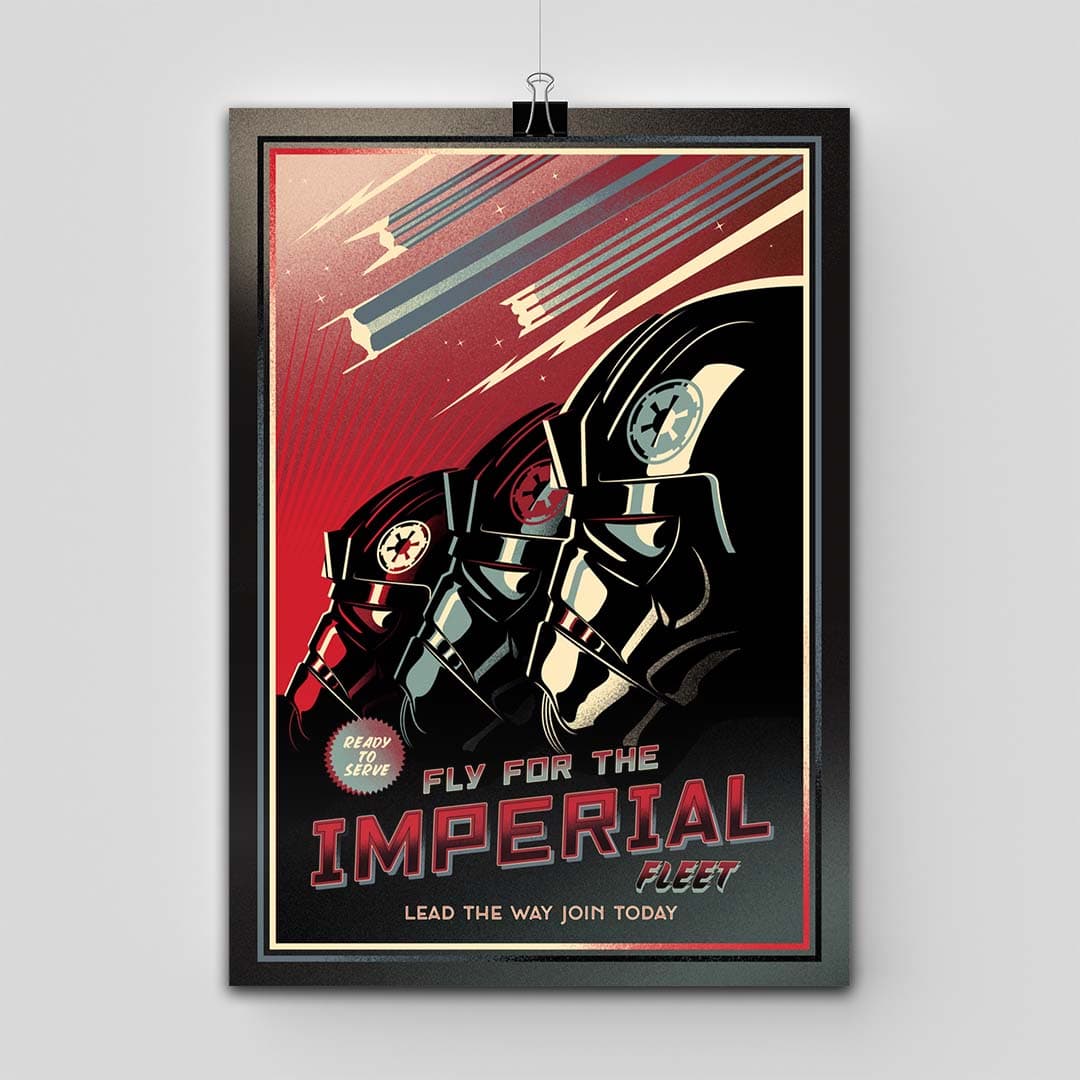 پوستر Star Wars طرح Fly for the Imperial Fleet