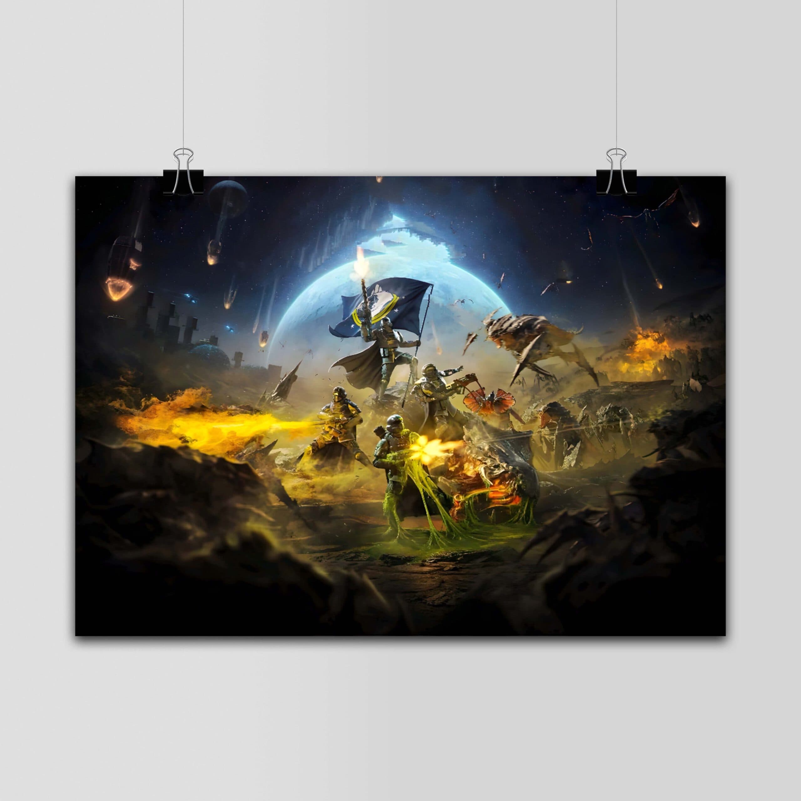 پوستر Helldivers 2 طرح Chaos