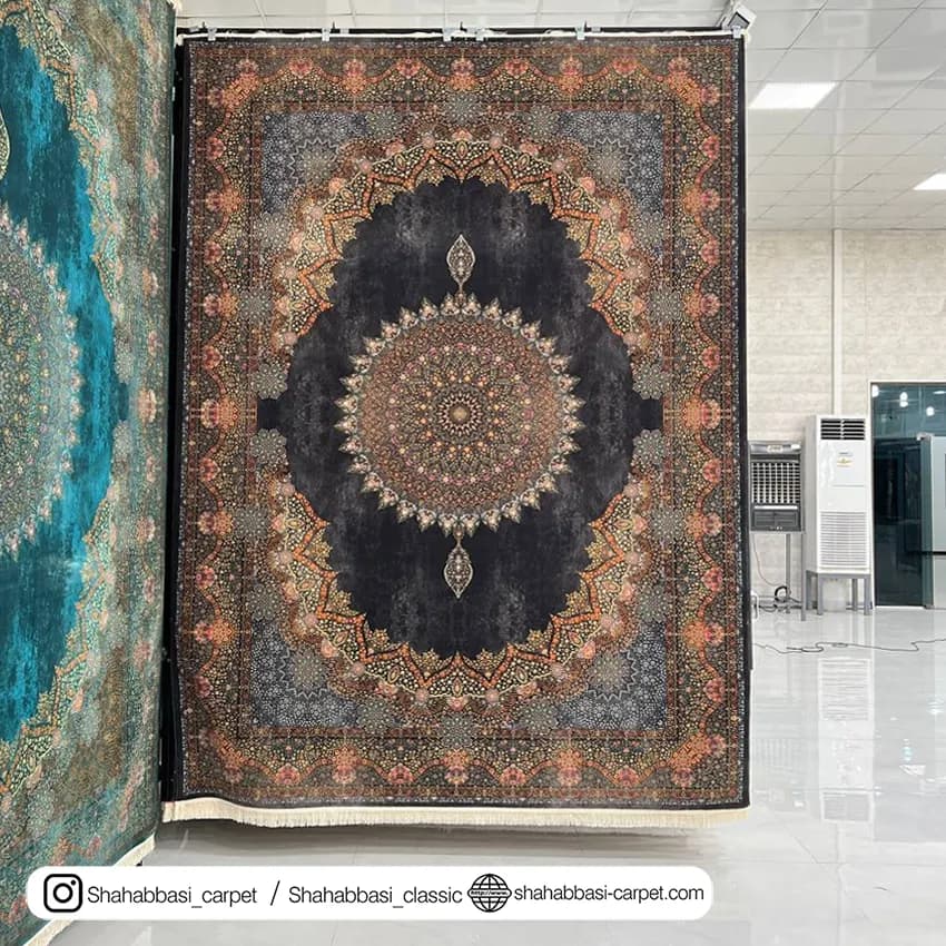 فرش 77 رج کد 77112 ذغالی — تصویر ۲