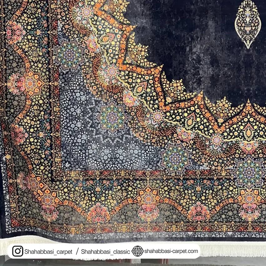 فرش 77 رج کد 77112 ذغالی — تصویر ۵