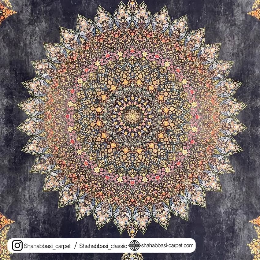 فرش 77 رج کد 77112 ذغالی — تصویر ۴