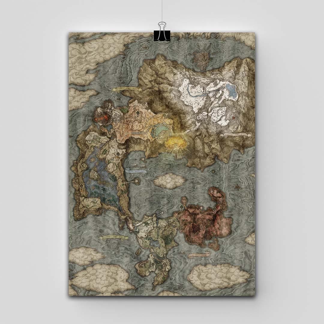 پوستر Elden Ring طرح World Map