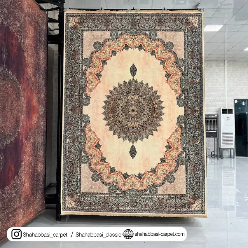فرش 77 رج کد 77113 کرم — تصویر ۲