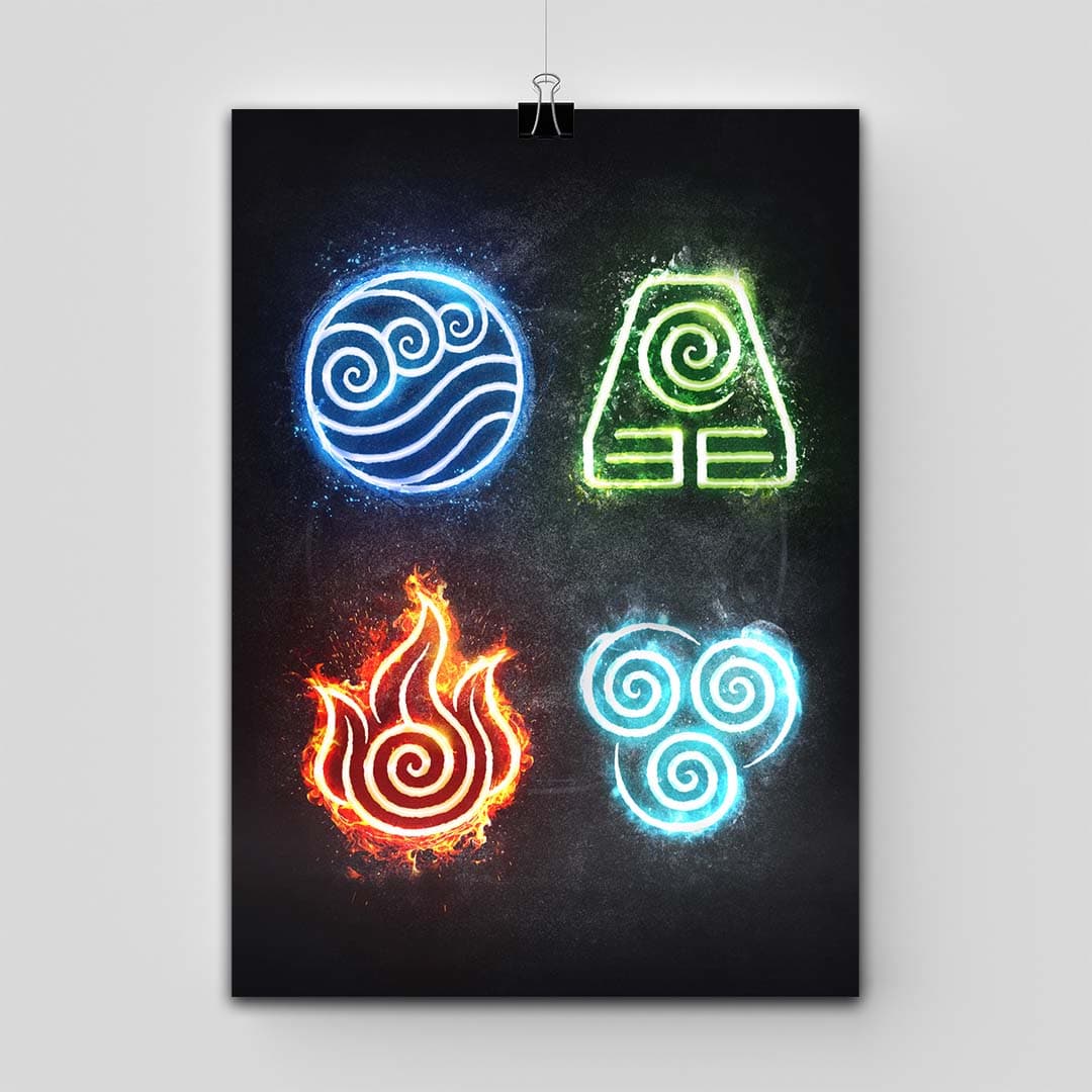 پوستر Avatar: Last Airbender طرح The Four Elements — تصویر ۲