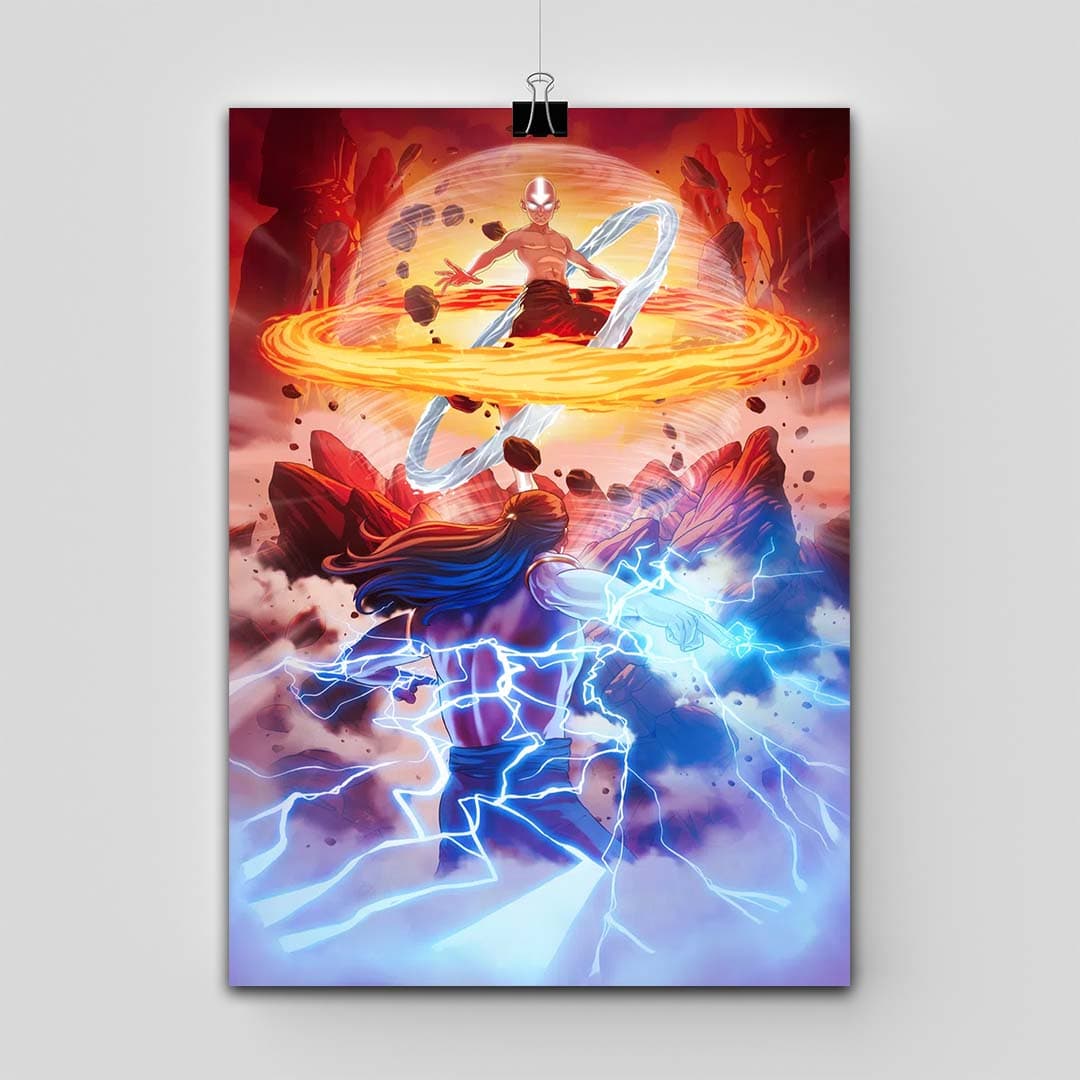پوستر Avatar: Last Airbender طرح Aang vs Ozai — تصویر ۲