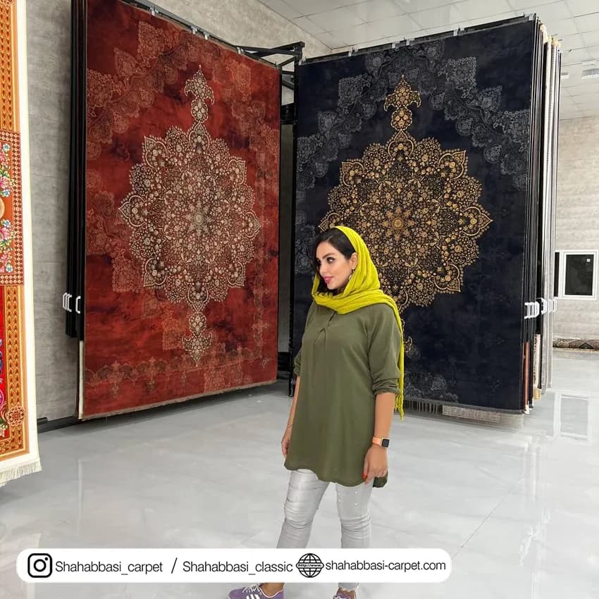 فرش 77 رج کد 77110 ذغالی
