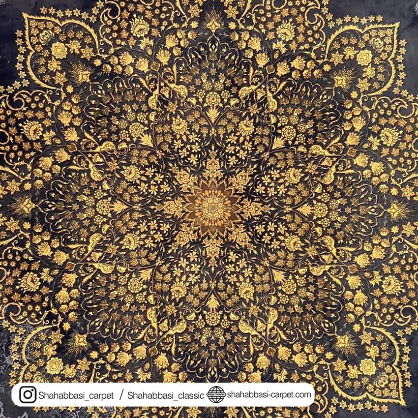 فرش 77 رج کد 77110 ذغالی — تصویر ۳