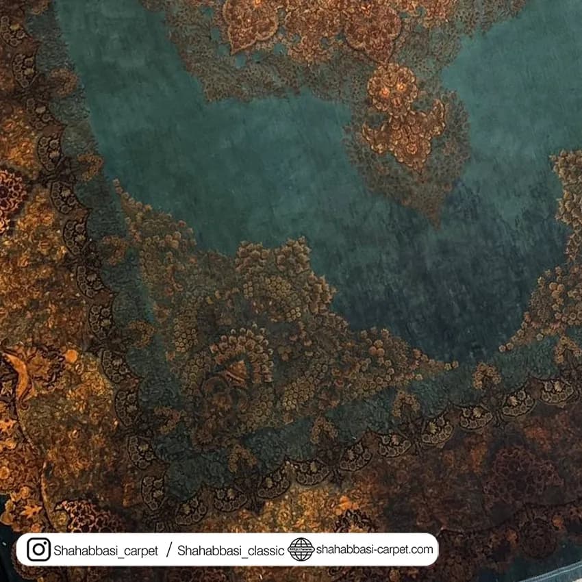 فرش 77 رج کد 77109 سبز — تصویر ۳