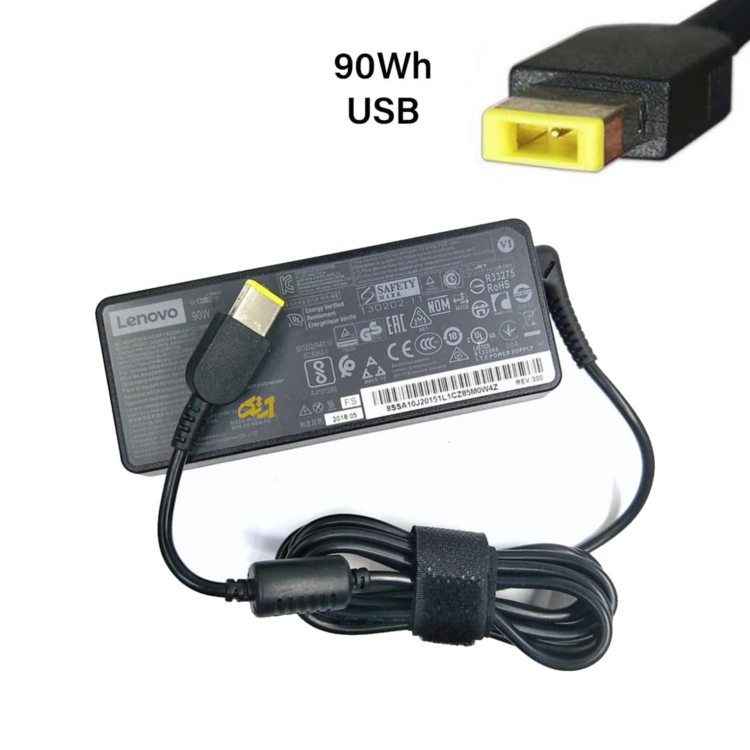 آداپتور شارژر لپ تاپ لنوو سر یو اس بی 20 ولت 4.5 آمپر adaptor laptop Lenovo Erazer B50-70