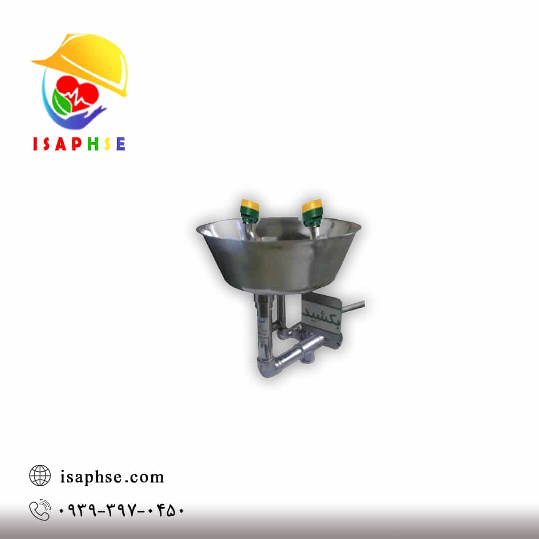 چشم شوی آزمایشگاهی دیواری فاضلابدار IT350 DD | چشم شور استیل دیواری