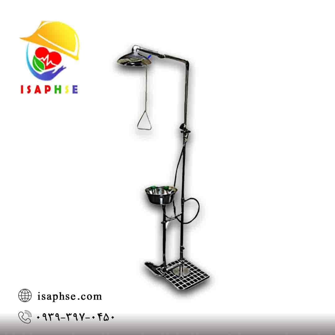 دوش و چشم شوی تمام استنلس استیل نیم پدالی پلاس با دوش دستی 502-450 SP SS