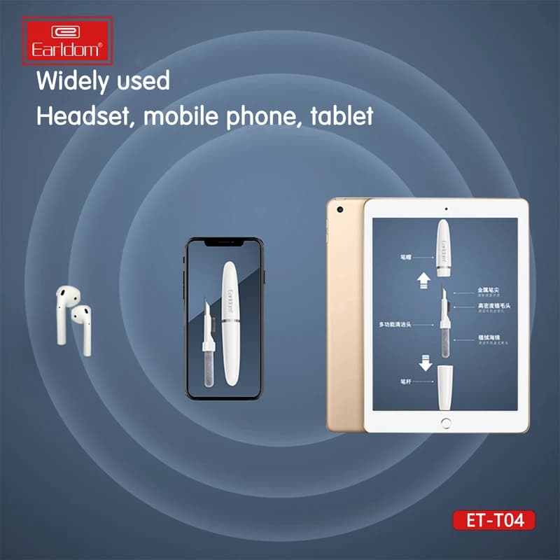 کیت تمیز کننده ایرپاد و گوشی موبایل ارلدام مدل T04 — تصویر ۵