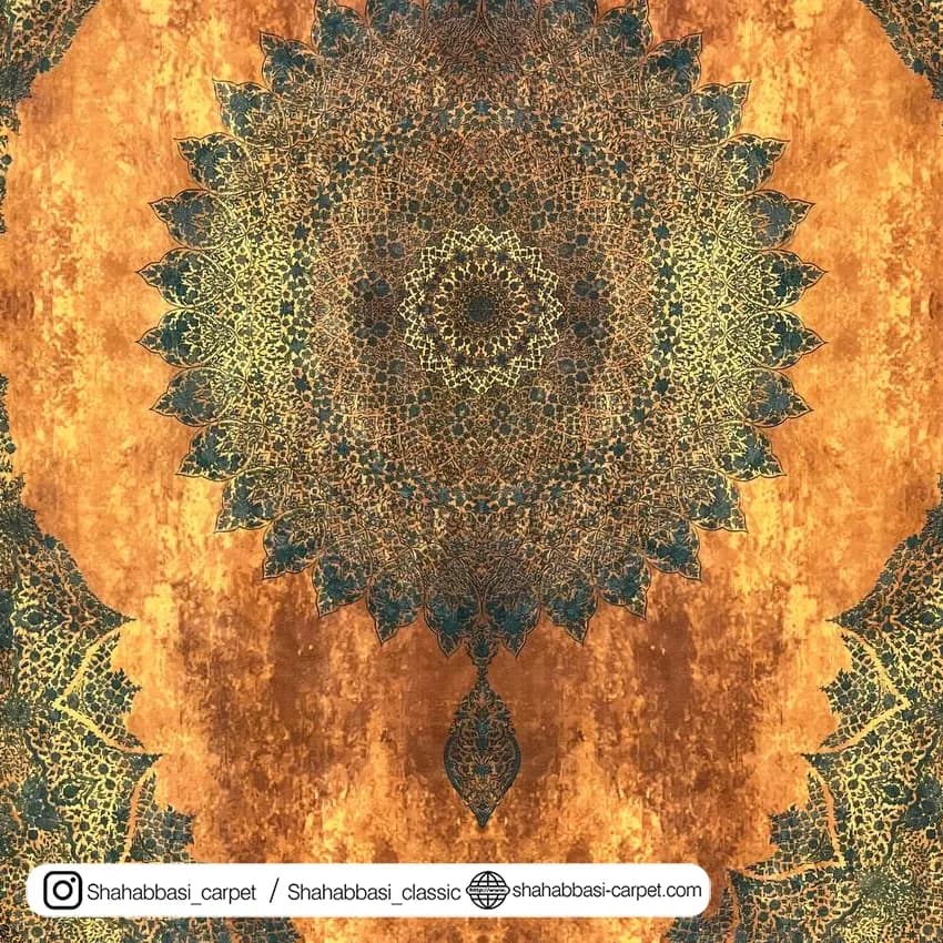 فرش 77 رج کد 77108 طلایی — تصویر ۴