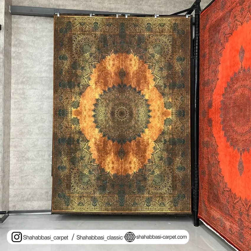 فرش 77 رج کد 77108 طلایی — تصویر ۲