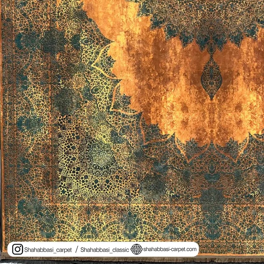 فرش 77 رج کد 77108 طلایی — تصویر ۳