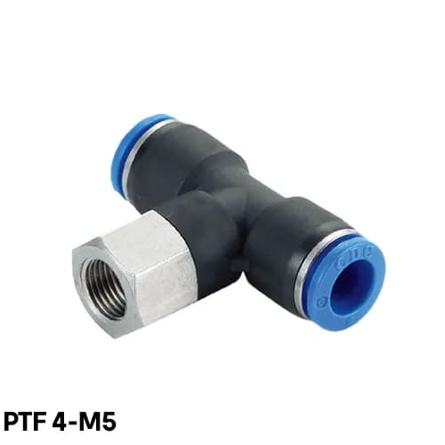 سه راهی داخل رزوه پنوماتیک T سایز M5-4 سی دی سی (CDC)