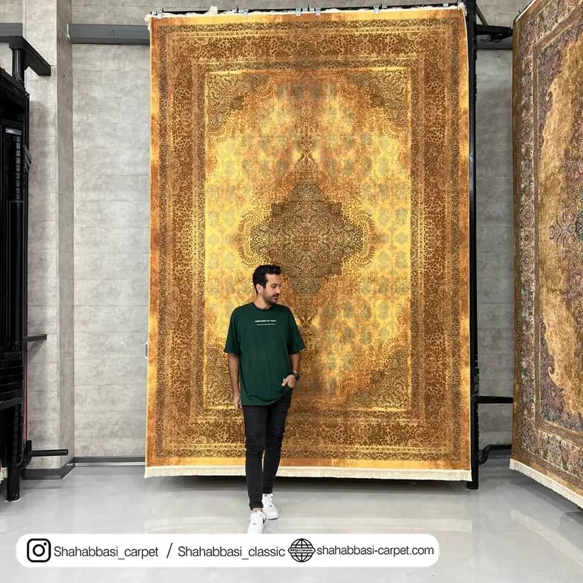 فرش 77 رج کد 77104 خردلی — تصویر ۲