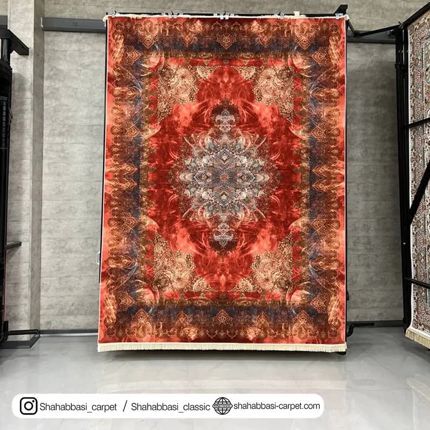 فرش 77 رج کد 77102 قرمز — تصویر ۲
