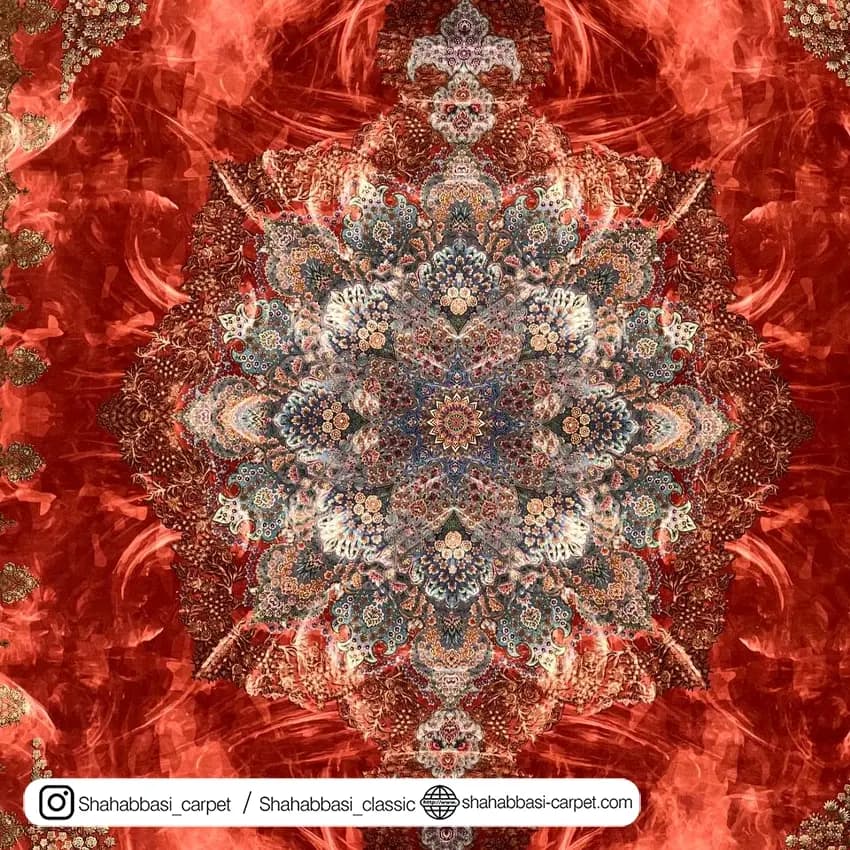 فرش 77 رج کد 77102 قرمز — تصویر ۳
