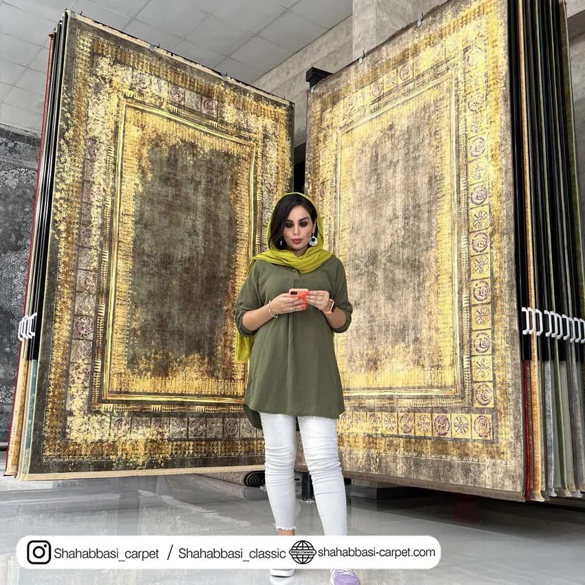 فرش ماشینی کد 500112 خاکستری