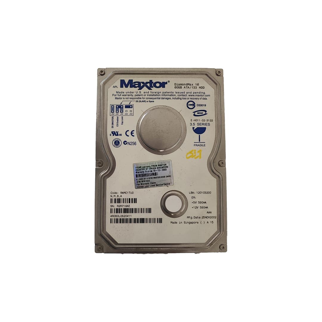 هارد کامپیوتر HDD maxtor diamondmax 16 60g IDE