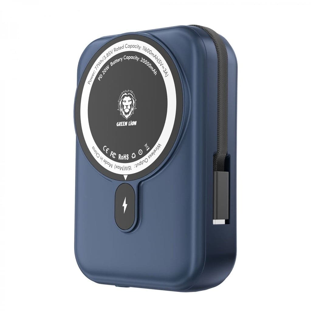 پاوربانک مگ سیف موناکو گرین Green Monaco Magsafe 20000mAh Power Bank