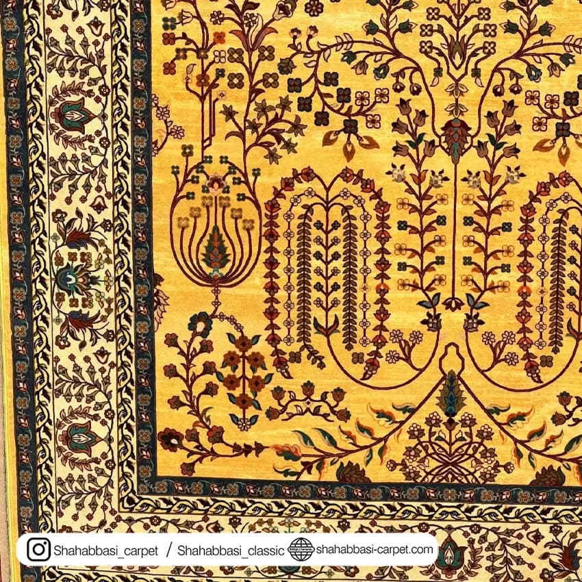 فرش سنتی کد 800108 طلایی — تصویر ۴