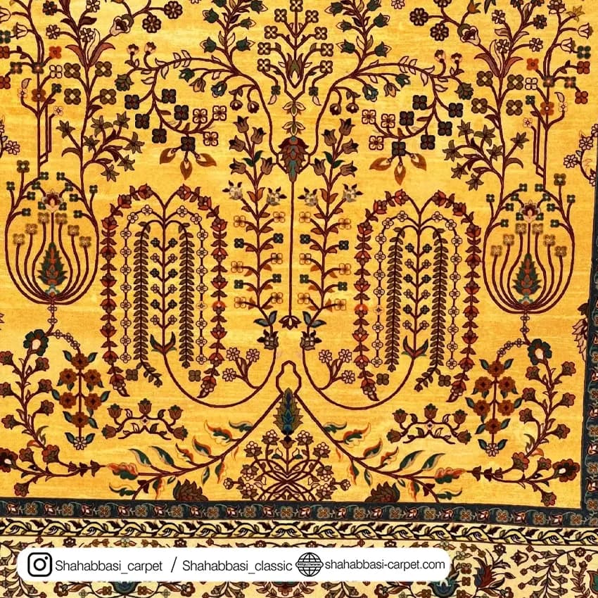 فرش سنتی کد 800108 طلایی — تصویر ۵